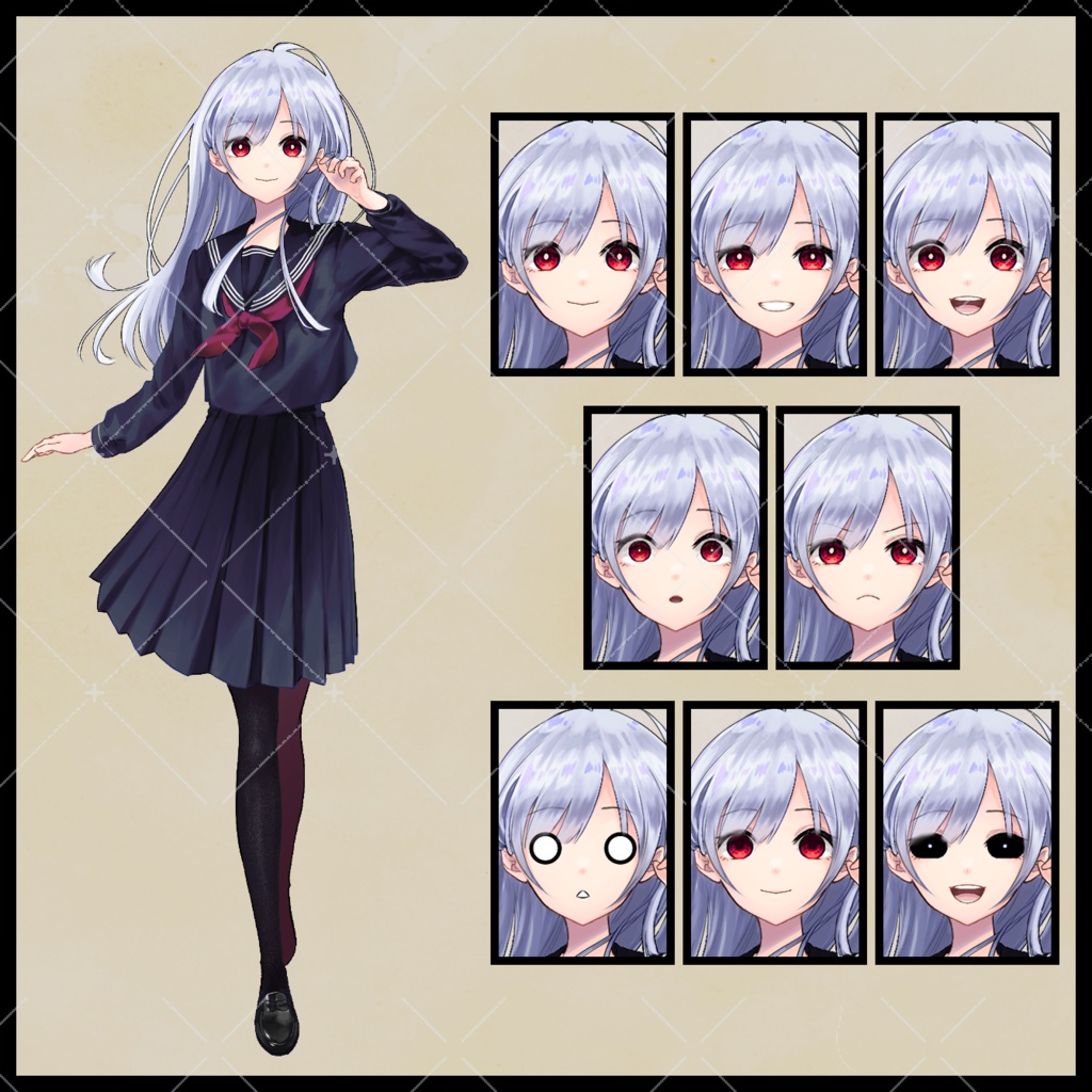立ち絵素材_01_【セーラー服 少女】