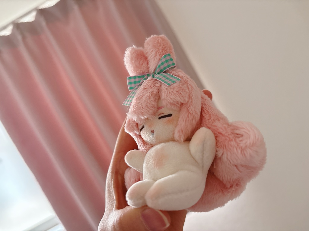 お腹いっぱい満腹ひるねうさぎのぬいぐるみ
