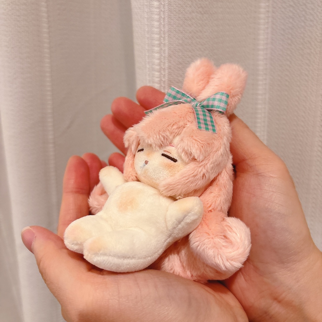 お腹いっぱい満腹ひるねうさぎのぬいぐるみ