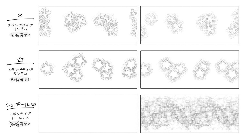 ちいさめ 点描・薄アミブラシ