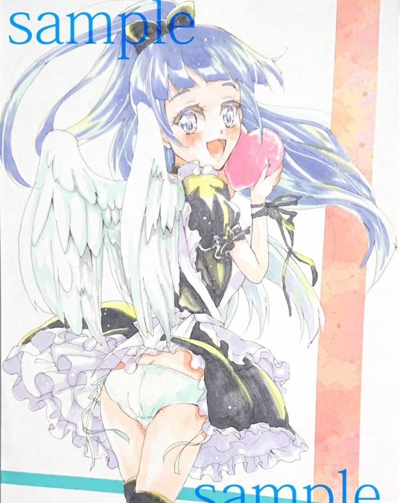 送料込み 同人手描きイラスト原画 十六夜リコ 天使メイドver 魔法つかいプリキュア キュアマジカル パンチラ コピック B5 Shiki Apota F Net Shop Booth