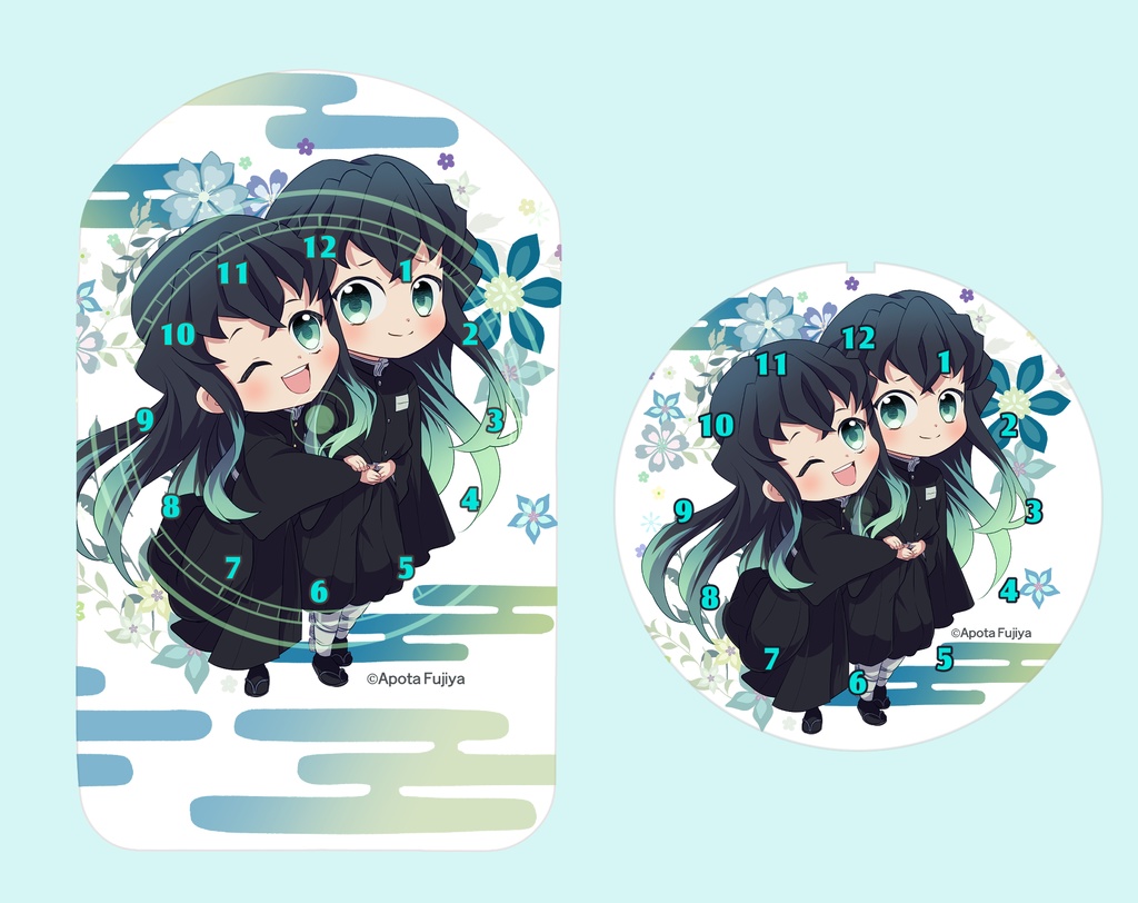 【時透兄弟】スケルトンクロック【ハンドメイド】