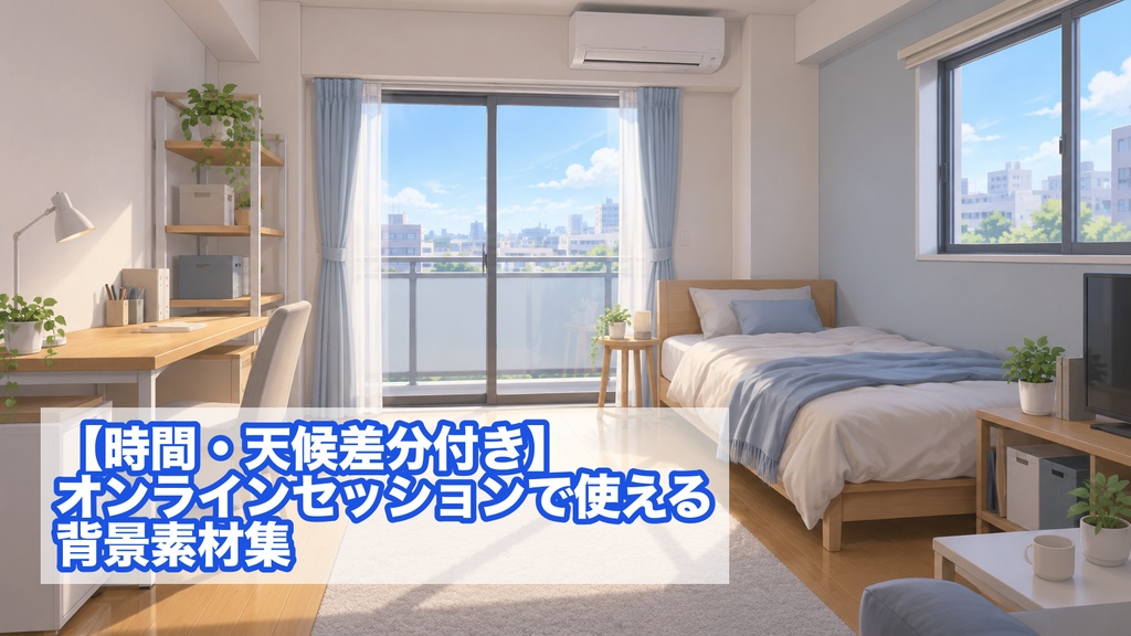 【天候・時間帯差分付き】オンラインセッションで使える背景素材集【お試し版】