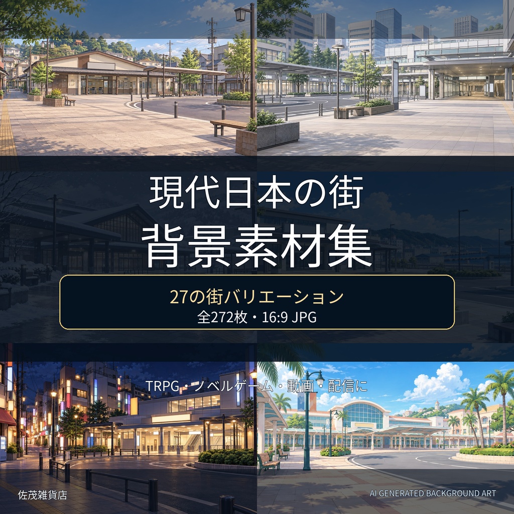 【いろんな街】現代日本の街背景素材集