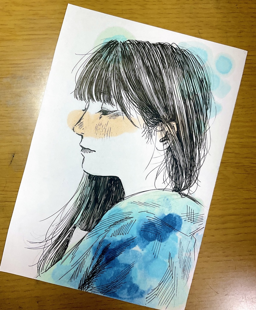 原画　浴衣の女性