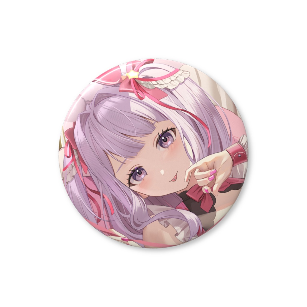 くっついてもいい?さぎりんのリボンバニー缶バッジ