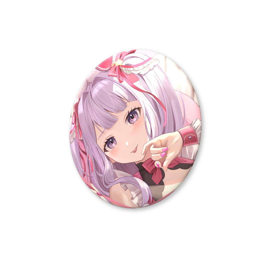 くっついてもいい?さぎりんのリボンバニー缶バッジ