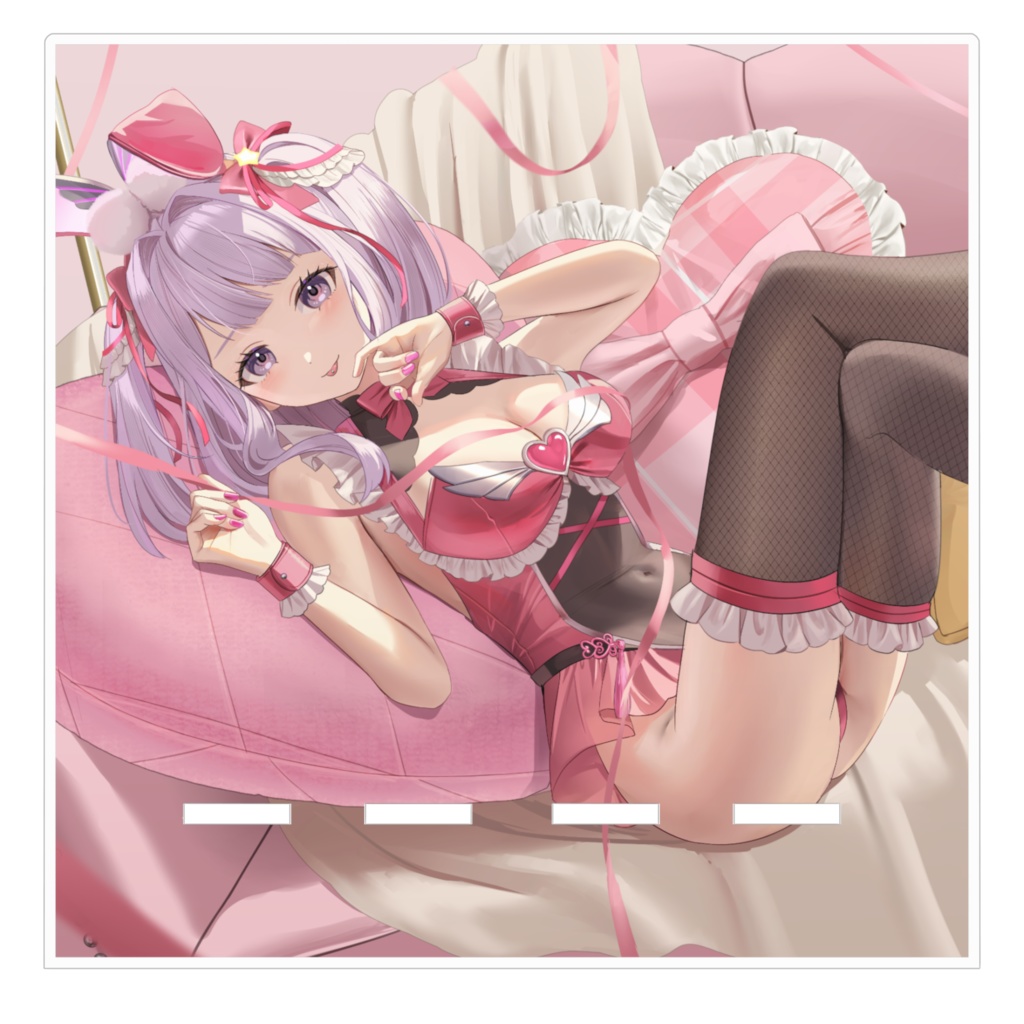 スマホみせて?さぎりんのリボンバニーアクリルスマホスタンド