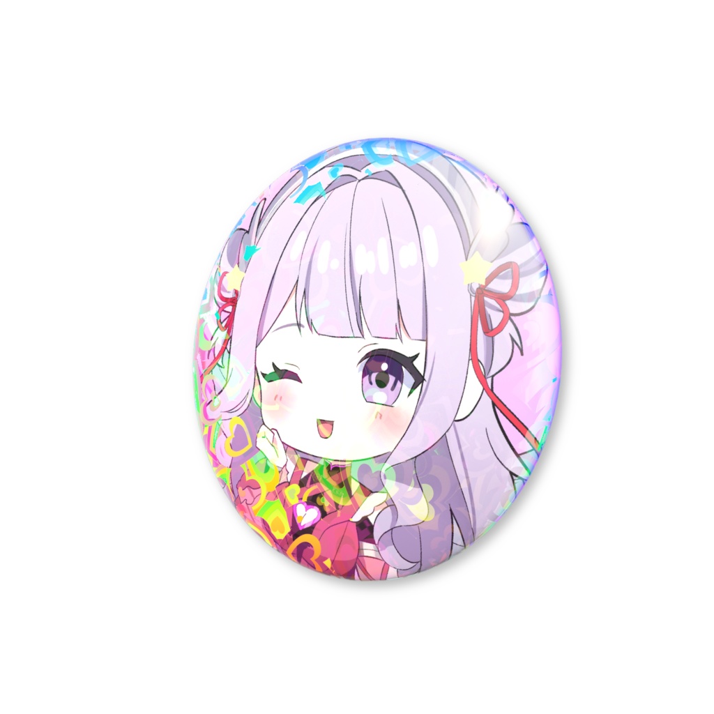 だいしゅきハート!ミニさぎりんホログラム缶バッジ