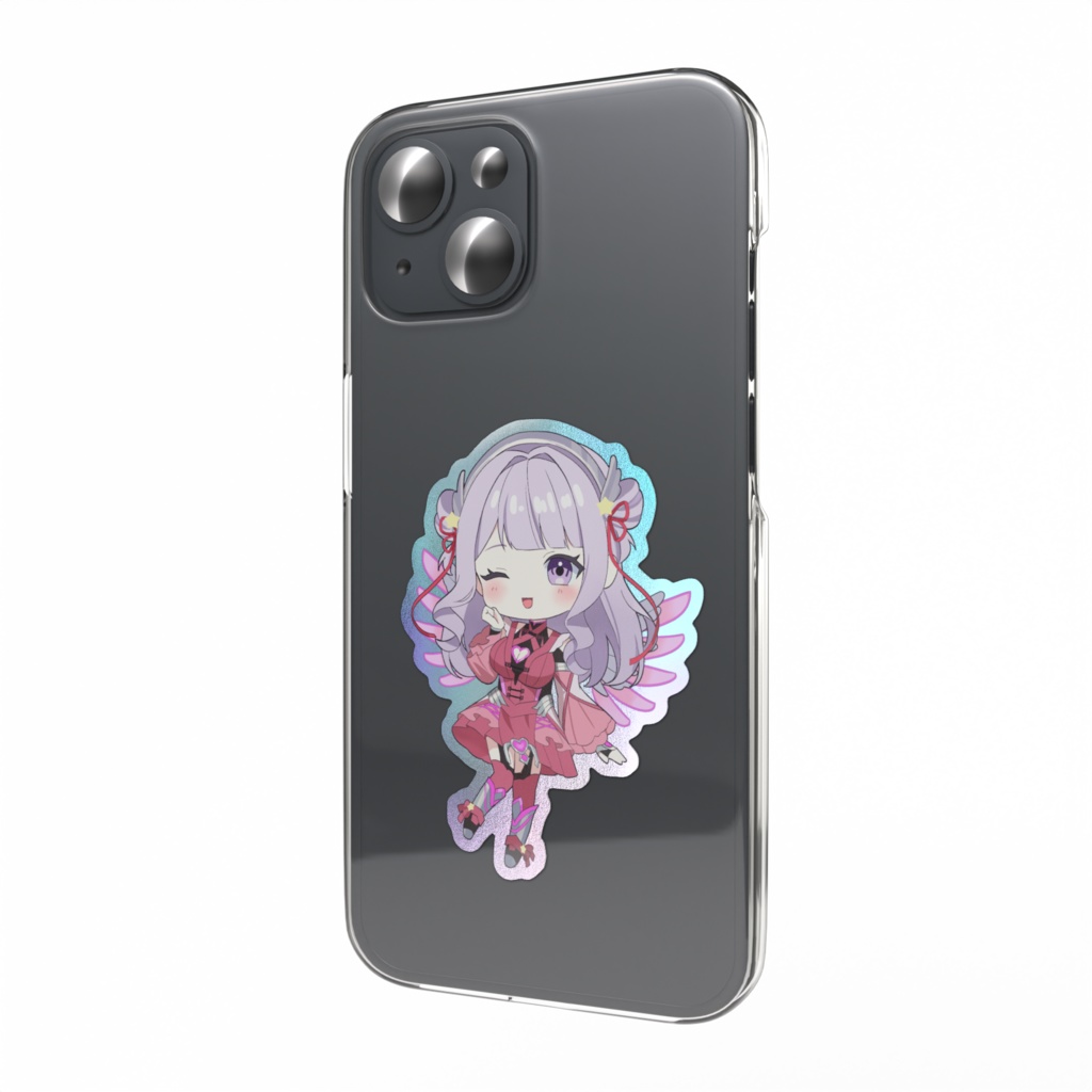 いつも一緒！ミニさぎりんオーロラスマホステッカー