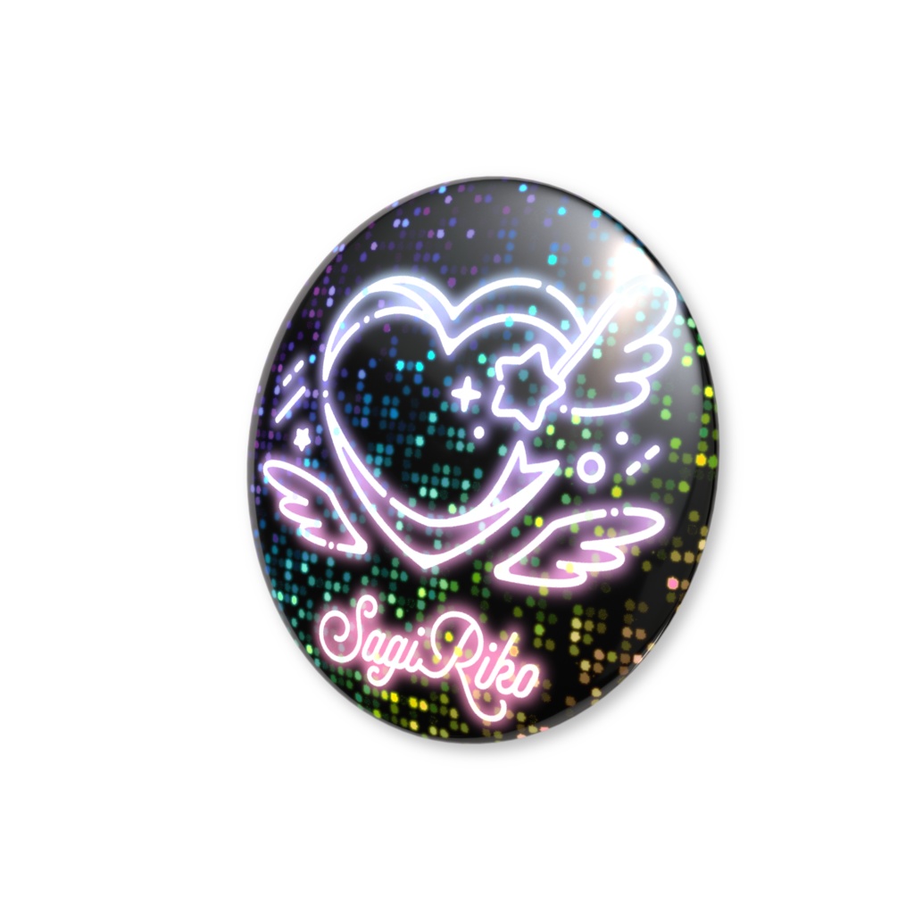 SagiRikoシンボル໒꒱ホログラム缶バッジ