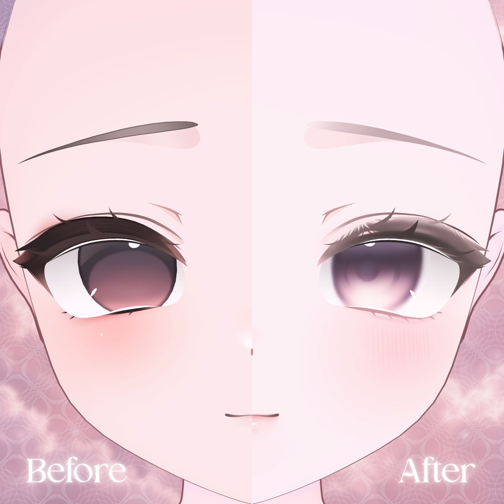 【無料版あり/45%OFF】【輝夜/Kaguya】Make up Texture + Eye Texture + Blendshape【メイク・アイテクスチャ】
