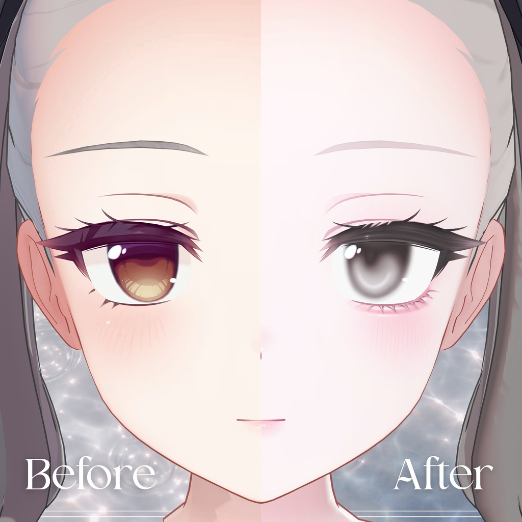 【無料版あり】【ミルティナ/Milltina】Mauve Veil Makeup Texture + Eye Texture + Blendshape