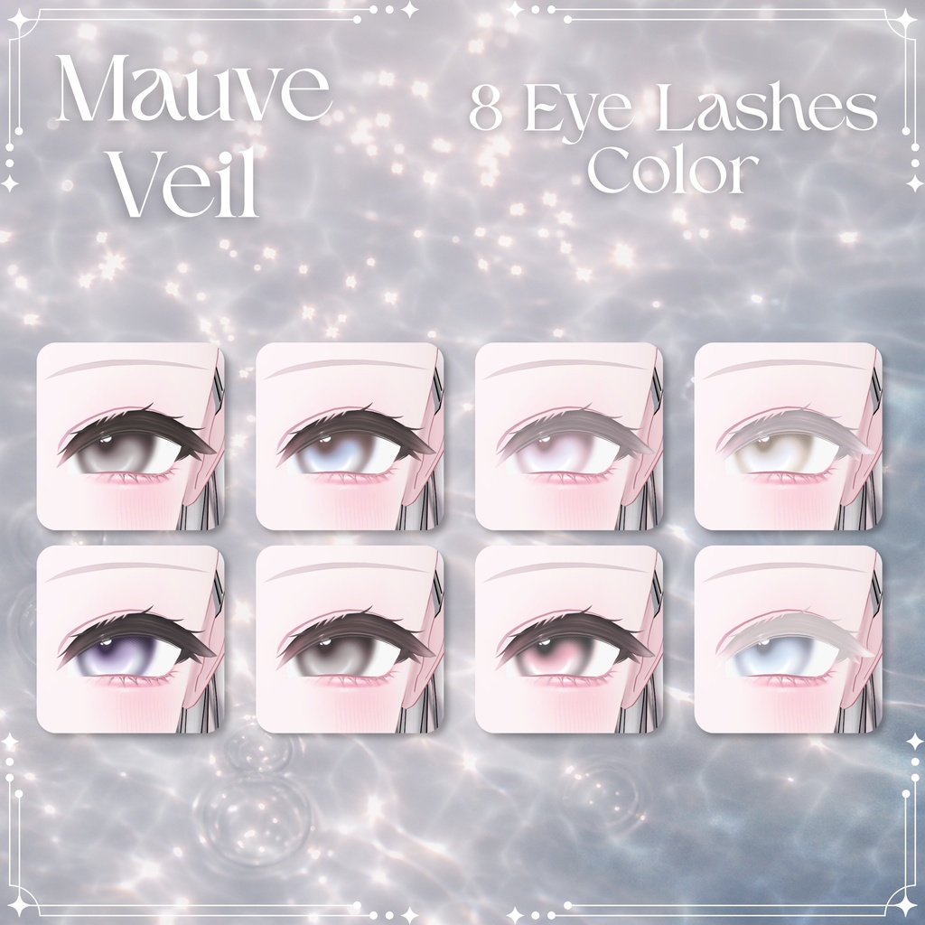 【無料版あり】【ミルティナ/Milltina】Mauve Veil Makeup Texture + Eye Texture + Blendshape