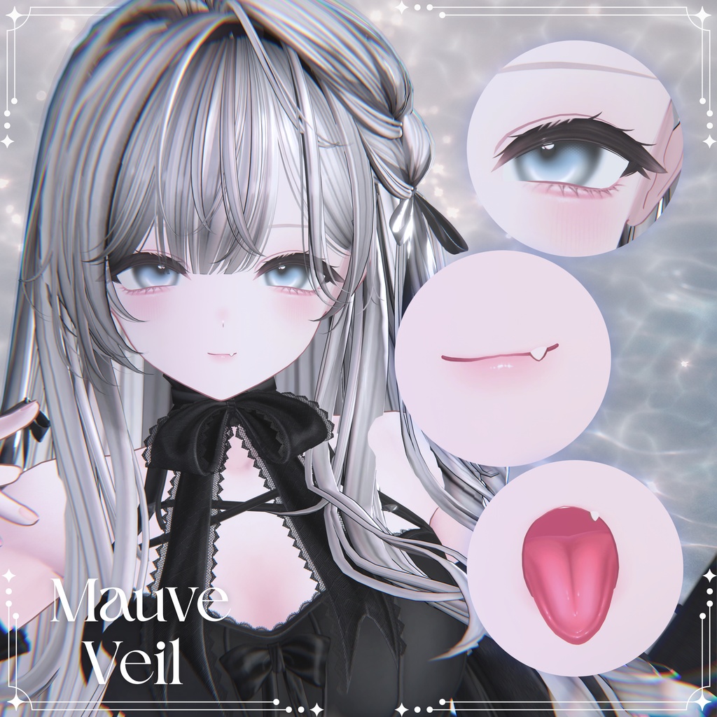 【無料版あり】【ミルティナ/Milltina】Mauve Veil Makeup Texture + Eye Texture + Blendshape