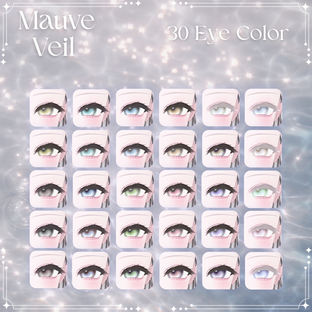 【無料版あり】【ミルティナ/Milltina】Mauve Veil Makeup Texture + Eye Texture + Blendshape
