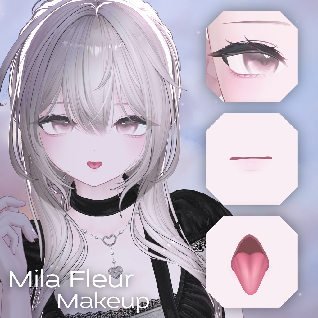 【 無料 / SALE❣ 】【しお/Sio】Mila Fleur Makeup Texture + Eye Texture + Blendshape💐