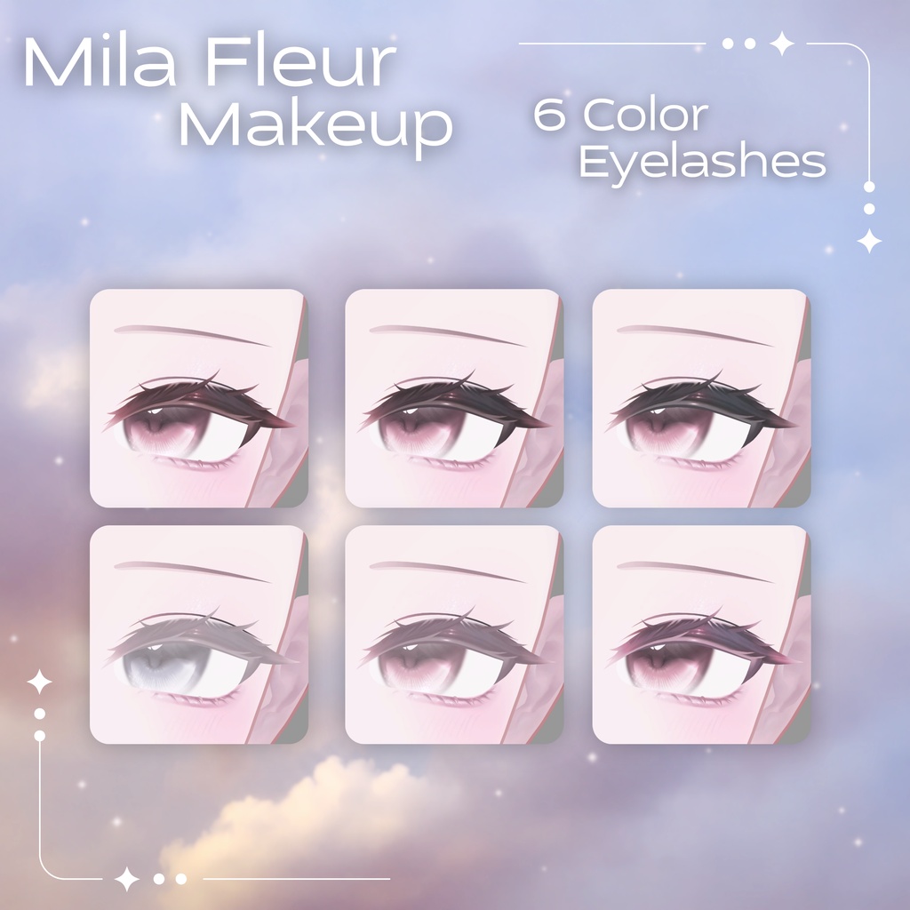 【 無料 / SALE❣ 】【しお/Sio】Mila Fleur Makeup Texture + Eye Texture + Blendshape💐