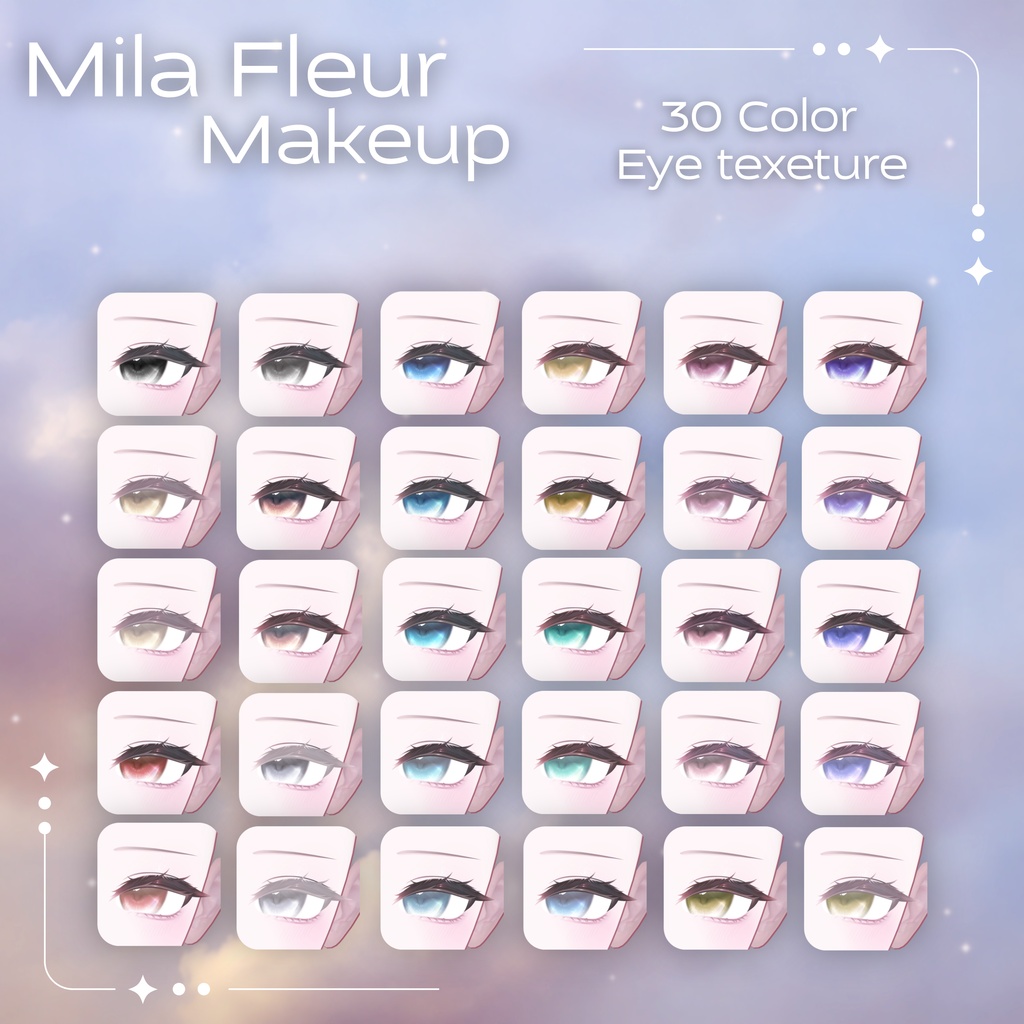 【 無料 / SALE❣ 】【しお/Sio】Mila Fleur Makeup Texture + Eye Texture + Blendshape💐