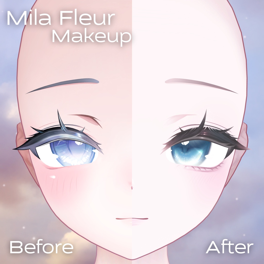 【 無料 / SALE❣ 】【しお/Sio】Mila Fleur Makeup Texture + Eye Texture + Blendshape💐