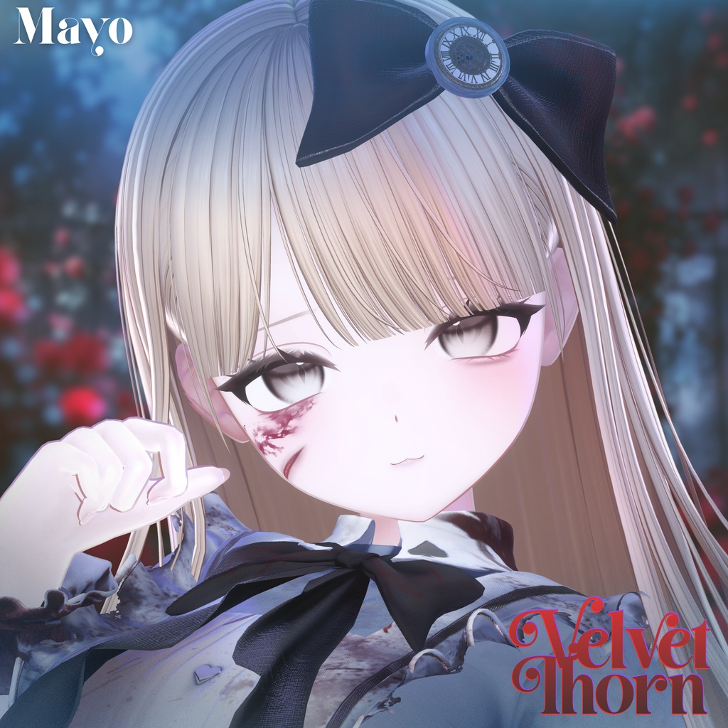 【無料版あり】【4アバター対応】𖤐 ༝Velvet Thorn ‐ Makeup + Eye Texture + Blendshpes ༝𖤐