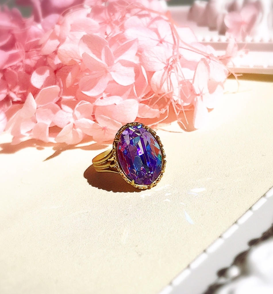 光集める.*・ﾟパープルブルー💜💙ビジューリング💍.ﾟ・*. - はぴはぴ庵