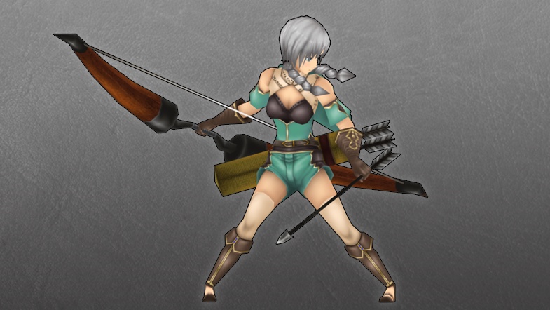 【ローポリ3DCG】モブキャラクターズ:狩人(女)