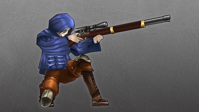 【ローポリ3DCG】モブキャラクターズ:スナイパー(男)