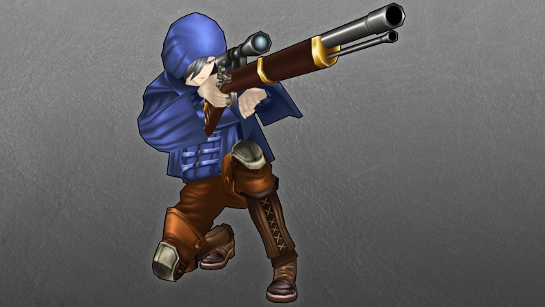 【ローポリ3DCG】モブキャラクターズ:スナイパー(男)