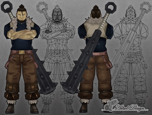 【ローポリ3DCG】モブキャラクターズ：武器屋（男）