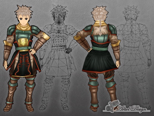 【ローポリ3DCG】モブキャラクターズ:傭兵(男)