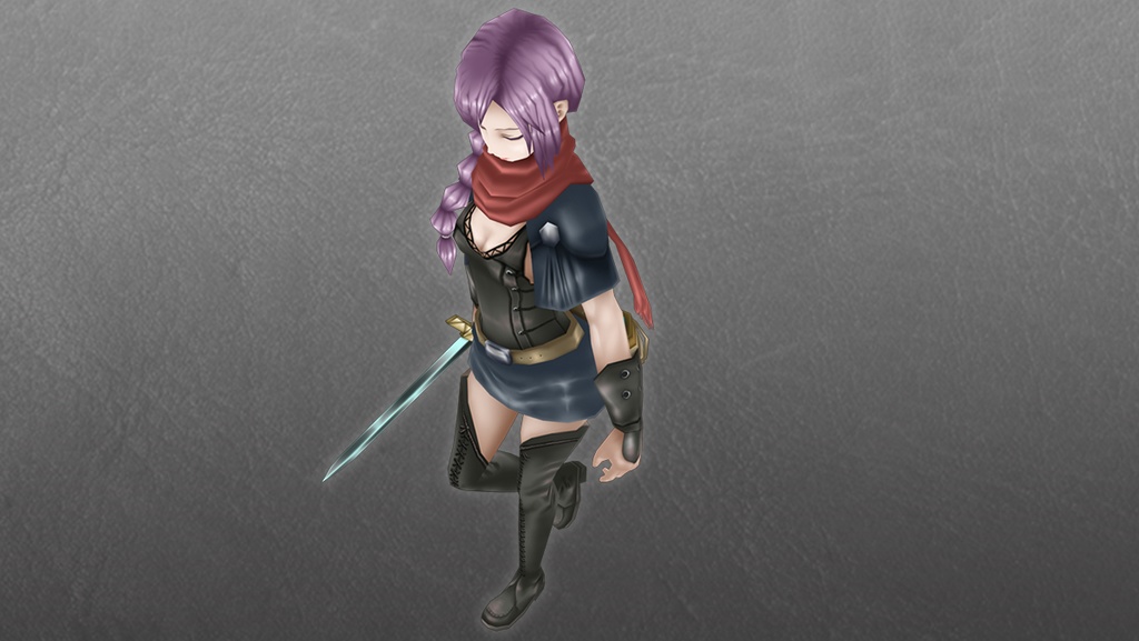 【ローポリ3DCG】モブキャラクターズ:旅人A(女)