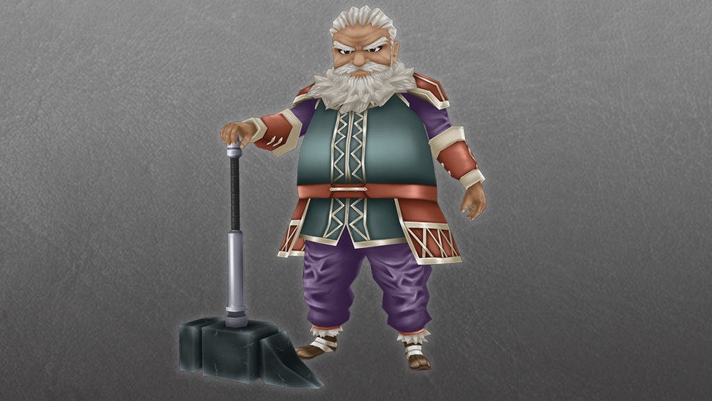 【ローポリ3DCG】モブキャラクターズ:ドワーフ