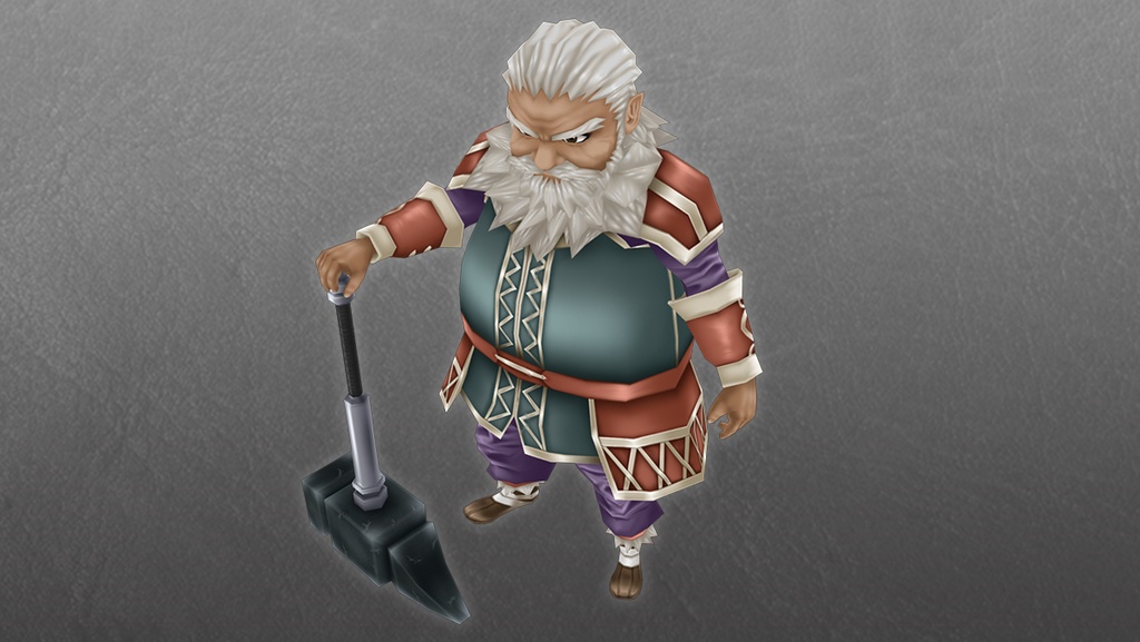 【ローポリ3DCG】モブキャラクターズ:ドワーフ