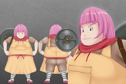 【ローポリ3DCG】モブキャラクターズ:防具屋