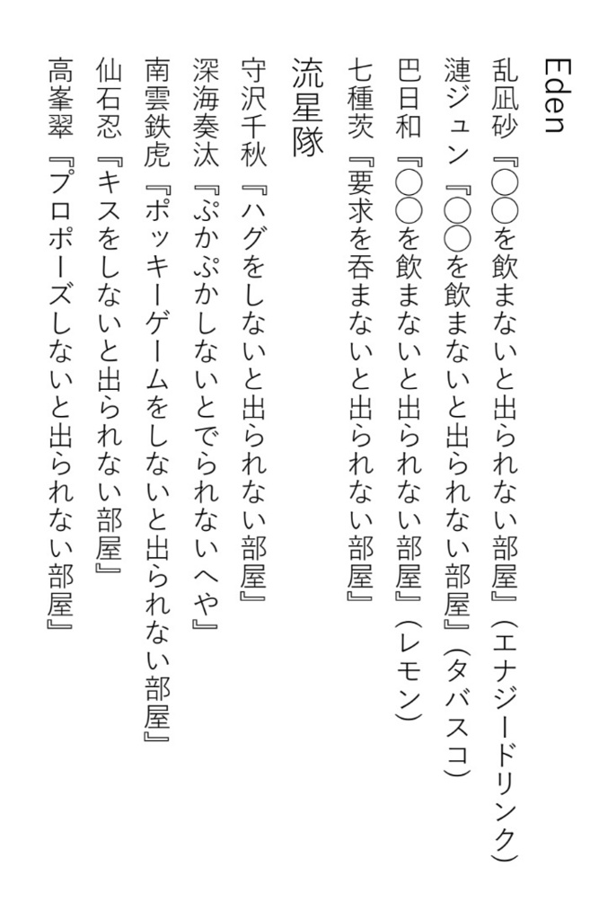 【小説】BOX♡ES-CAPE!!