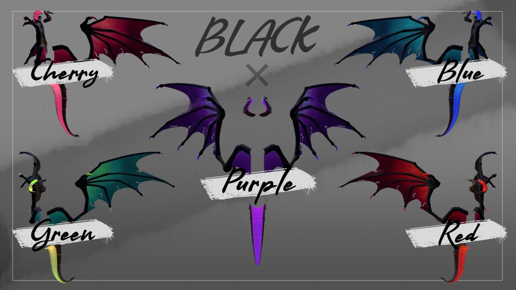 【翼/角/尾セット】::SturZis::【アニメーション付き】