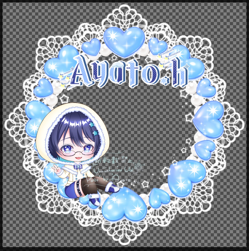 ハートとレースのアイコンリング♡