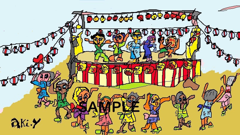 盆踊り（Japanese festival dance)