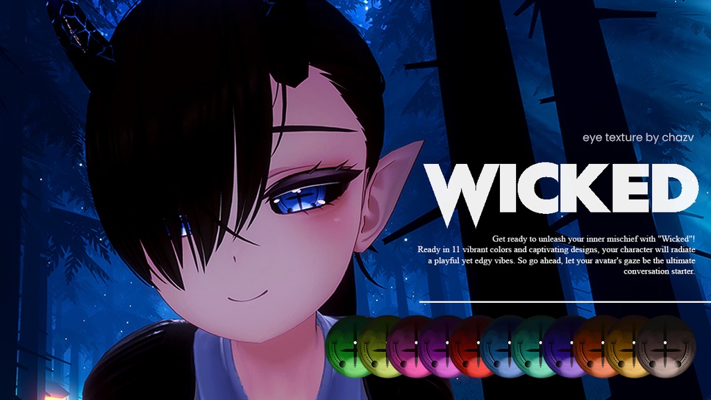 [VRCHAT EYE TEXTURE] Wicked - Chazv Studio - BOOTH