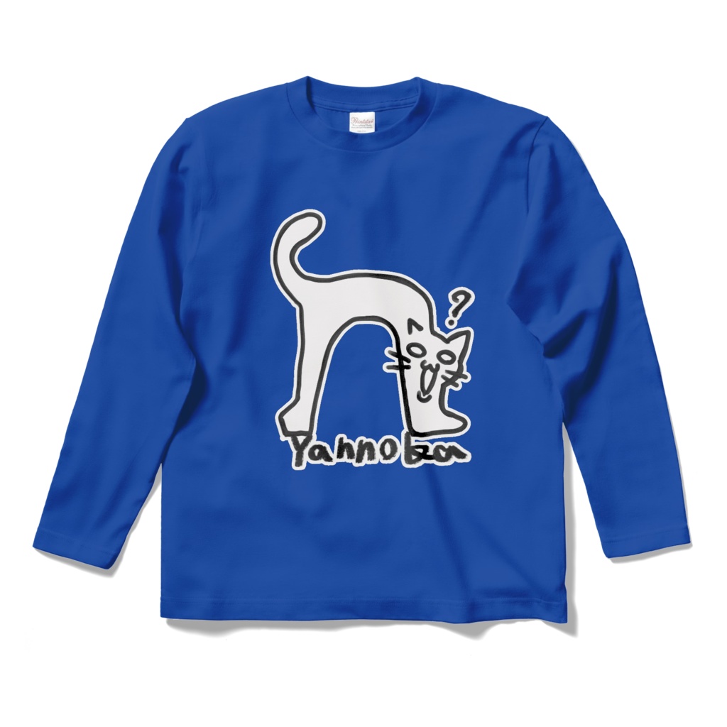ｎ文字もどきネコのロングスリーブTシャツ