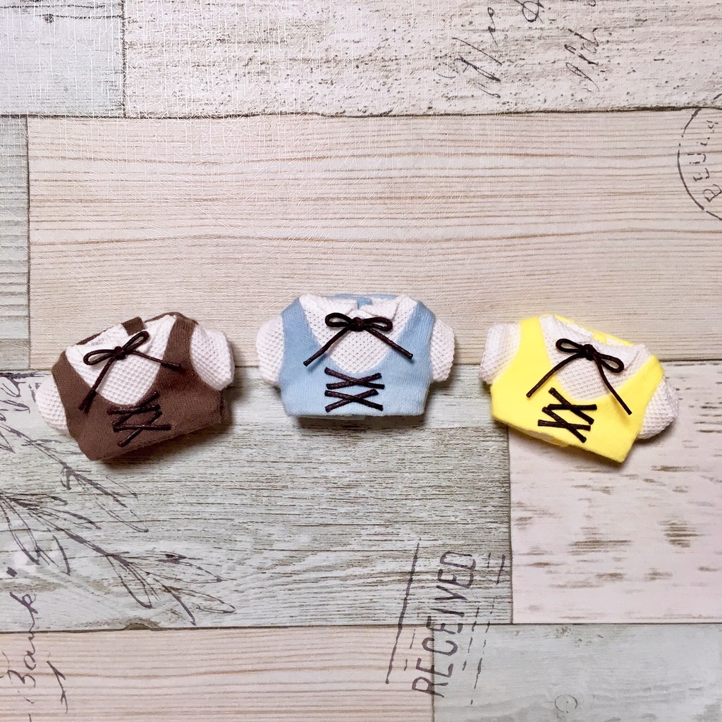 ぬい用 パステルベスト&シャツ