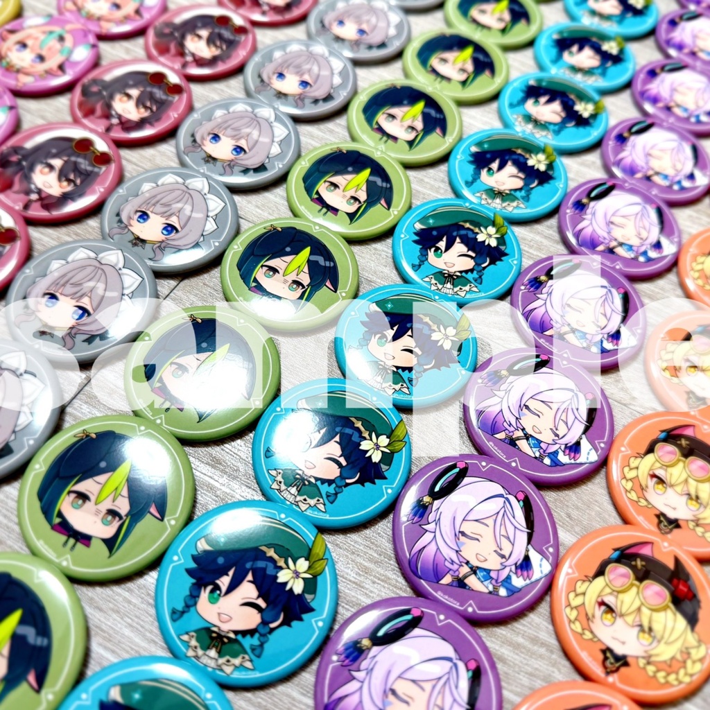 ランダム缶バッジ『原神ミニキャラ』全10種(内1種シークレット)