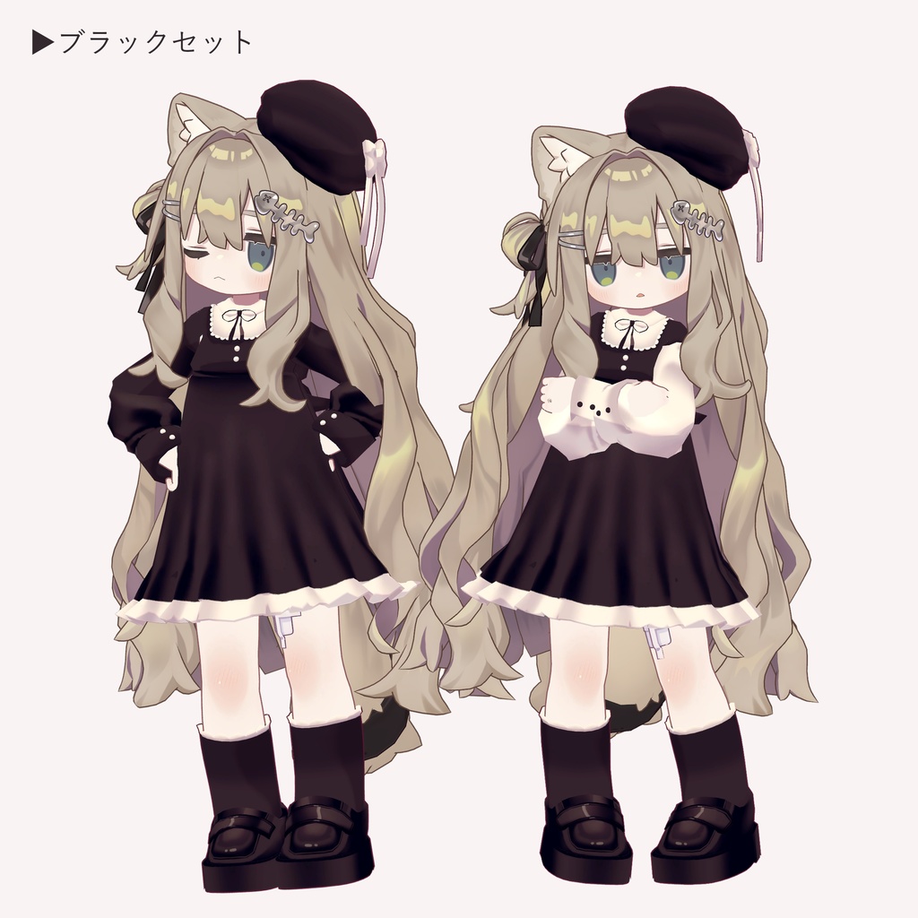 【キプフェル用】メイドライクワンピースセット【全7色】