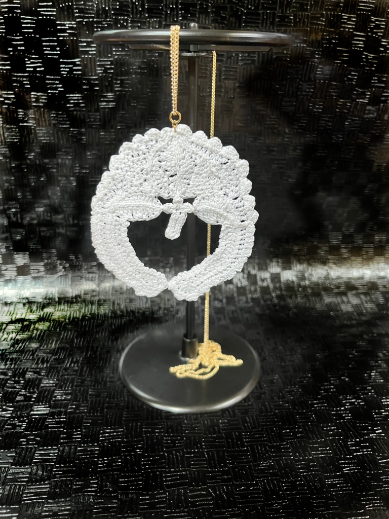 家紋レース編みのネックレス('24,9,15初出品)