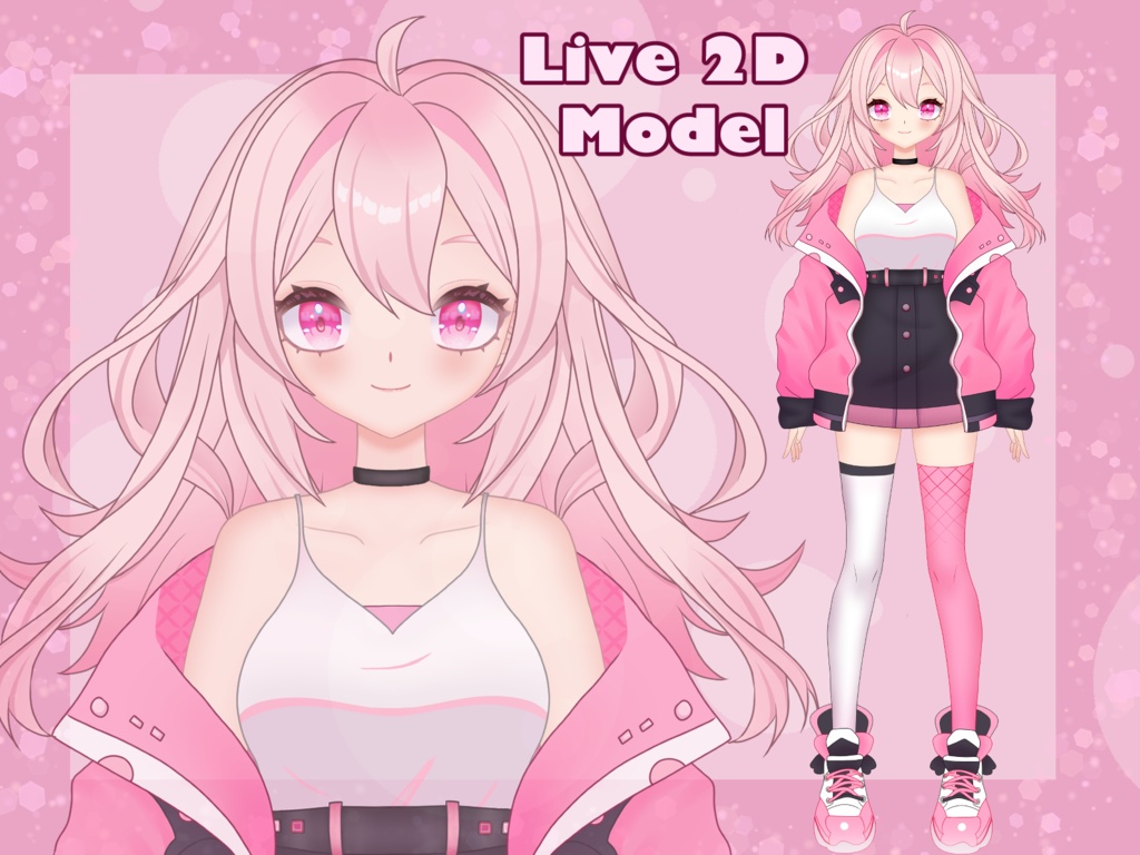 【Live2D Model】【VtubeStudio対応】Pink Girl