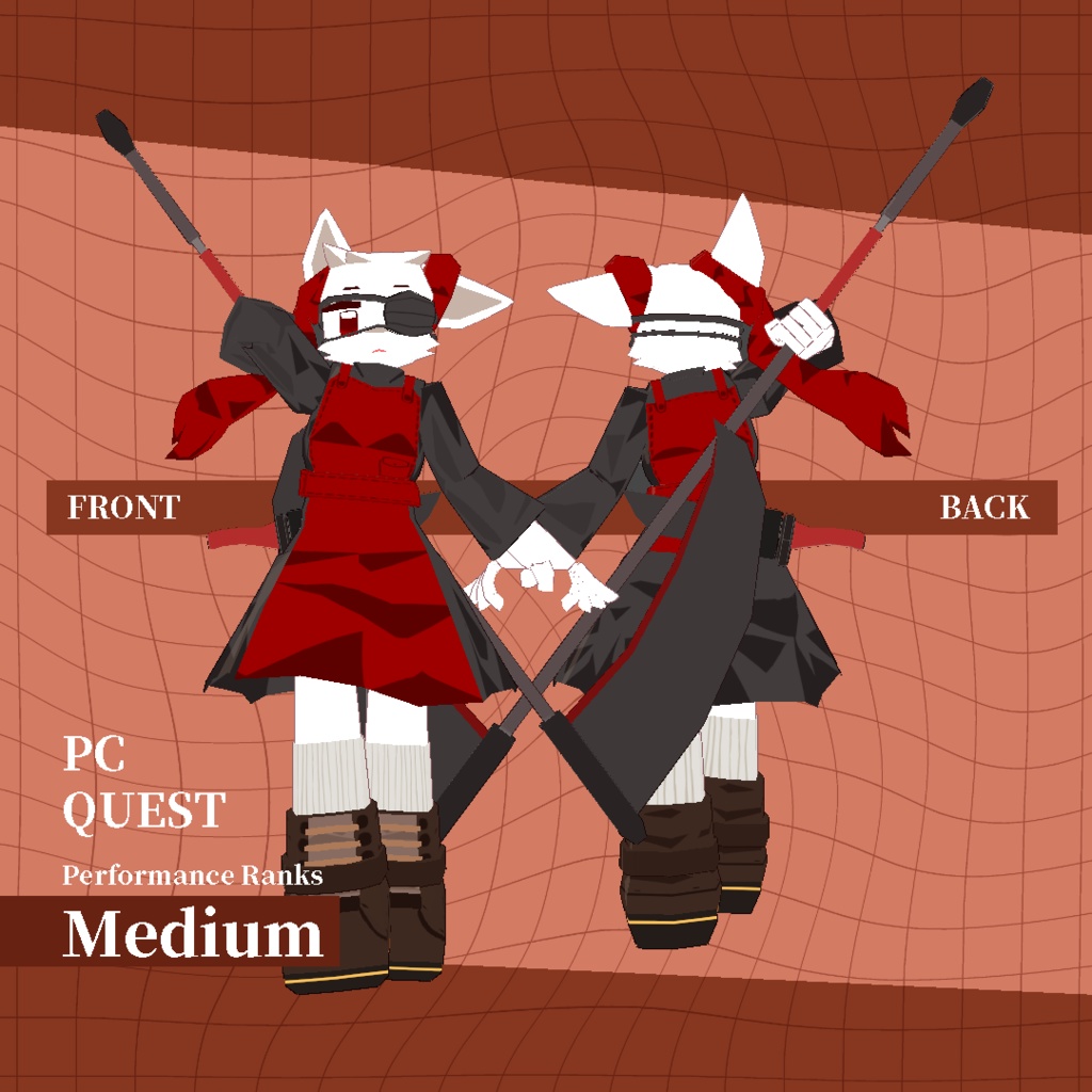 【無料】GLMC~ゴスもどきちゃん~Low Polygon edition【オリジナル3Dモデル】