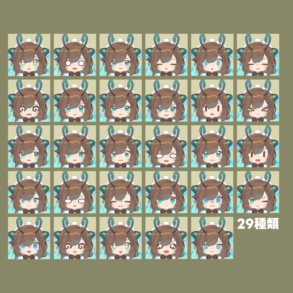 【無料】クロンカ 表情セット 29種