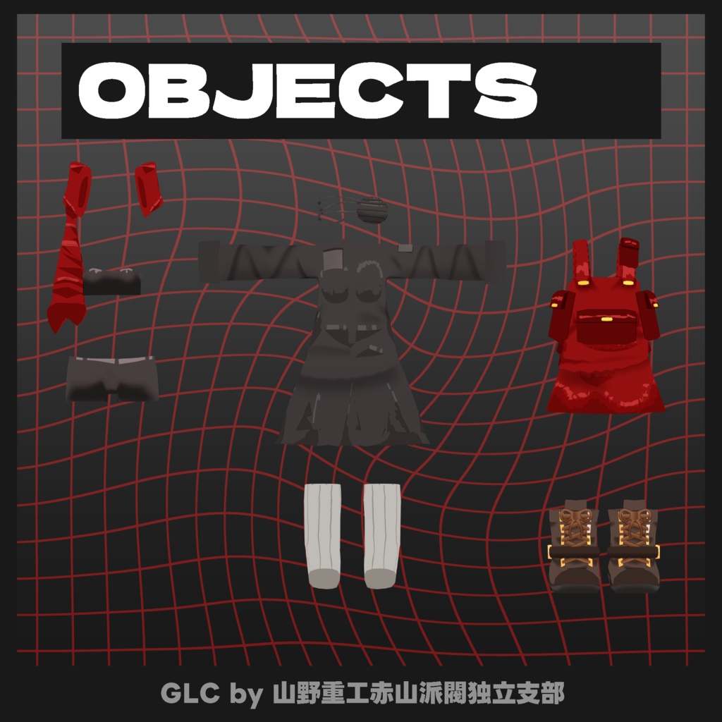 【無料】GLC~ゴスもどきちゃん~Medium Polygon edition【オリジナル3Dモデル】