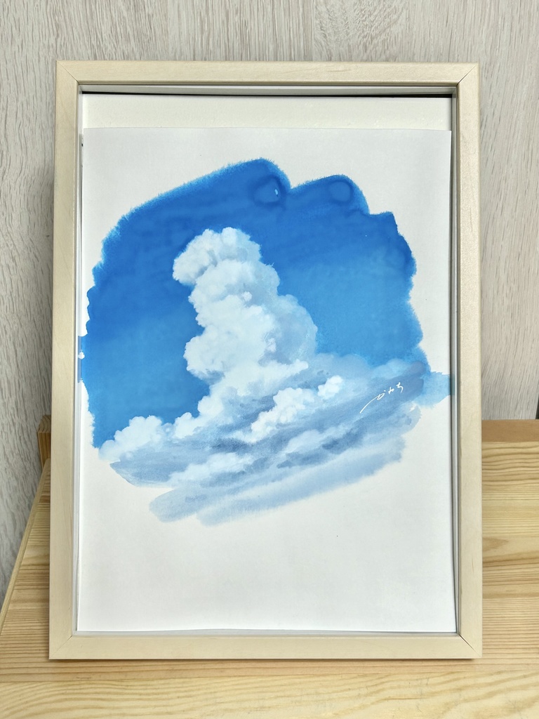 【原画】真夏の爽やかな入道雲